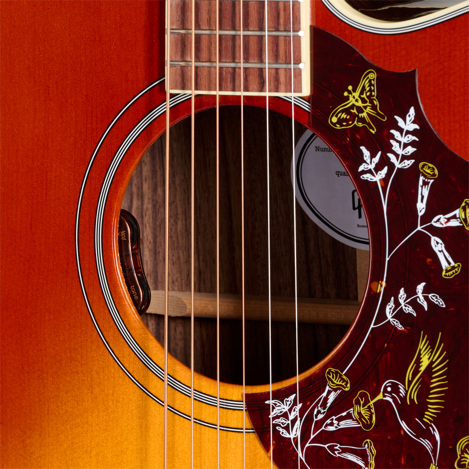 Gibson Hummingbird Standard Rosewood Ec (baggs Hifi Dna) Dreadnought Cw Epicea Palissandre Rw - Rosewood Burst - Folk gitaar - Variation 4
