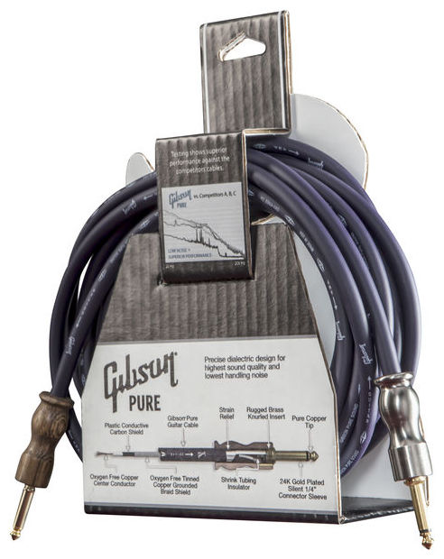 Gibson Instrument Pure Cable Jack Droit 18ft.5.49m Dark Purple - Kabel - Variation 1