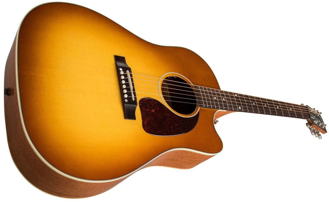 Gibson J-45 Cutaway 2019 Dreadnought Cw Epicea Acajou Rw - Heritage Cherry Sunburst - Elektro-akoestische gitaar - Variation 3