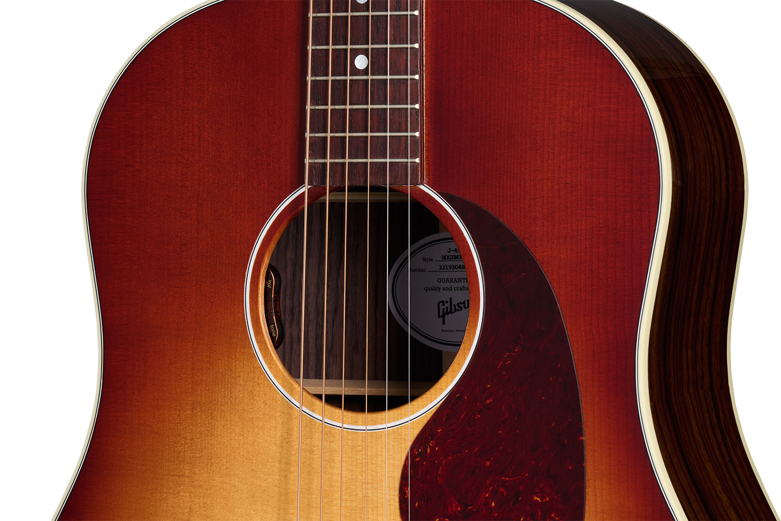 Gibson J-45 Standard Rosewood Dreadnought Epicea Acajou Rw - Rosewood Burst - Elektro-akoestische gitaar - Variation 3