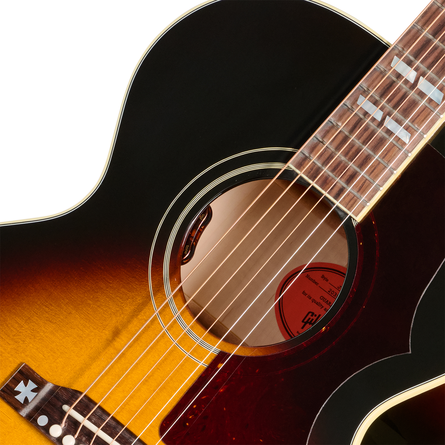 Gibson J185 Original (baggs Hifi Dna) Jumbo Epicea Erable Rw - Vintage Sunburst - Folk gitaar - Variation 2
