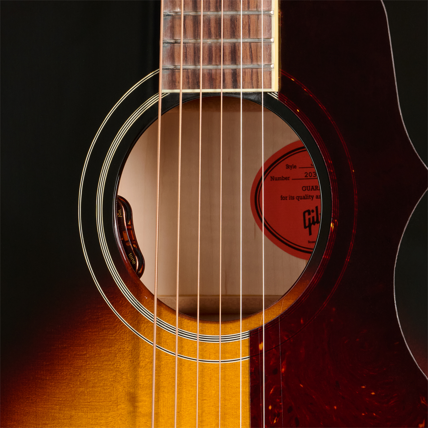 Gibson J185 Original (baggs Hifi Dna) Jumbo Epicea Erable Rw - Vintage Sunburst - Folk gitaar - Variation 4