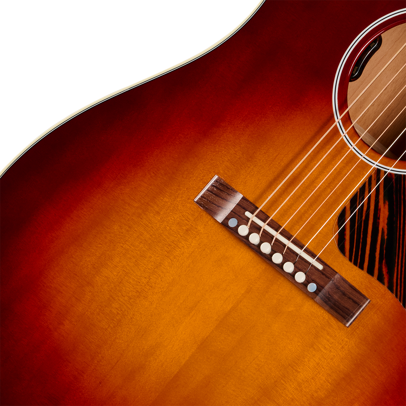 Gibson J45 50s Original (baggs Hifi Dna) Dreadnought Epicea Acajou Rw - Autumn Burst - Folk gitaar - Variation 3