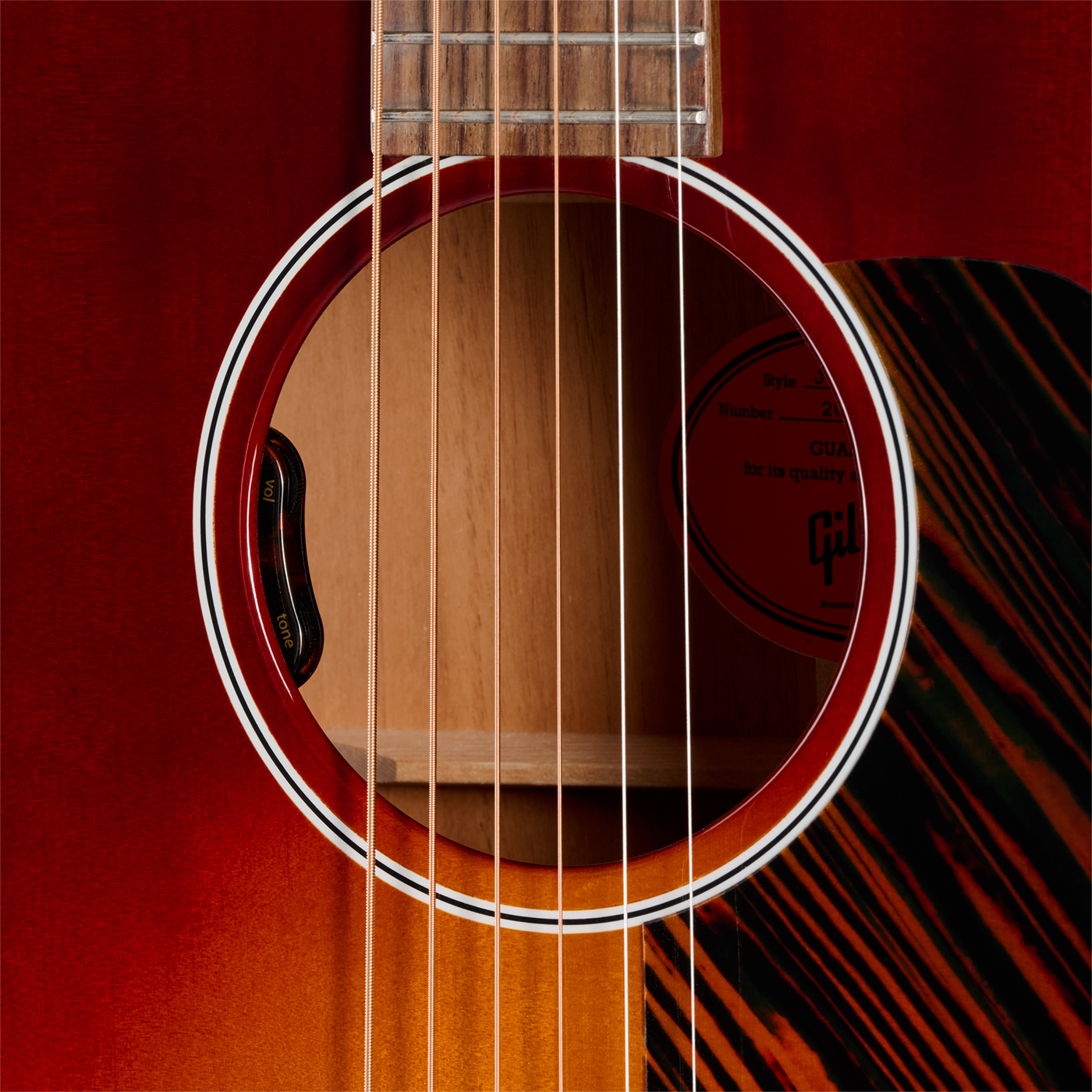 Gibson J45 50s Original (baggs Hifi Dna) Dreadnought Epicea Acajou Rw - Autumn Burst - Folk gitaar - Variation 4