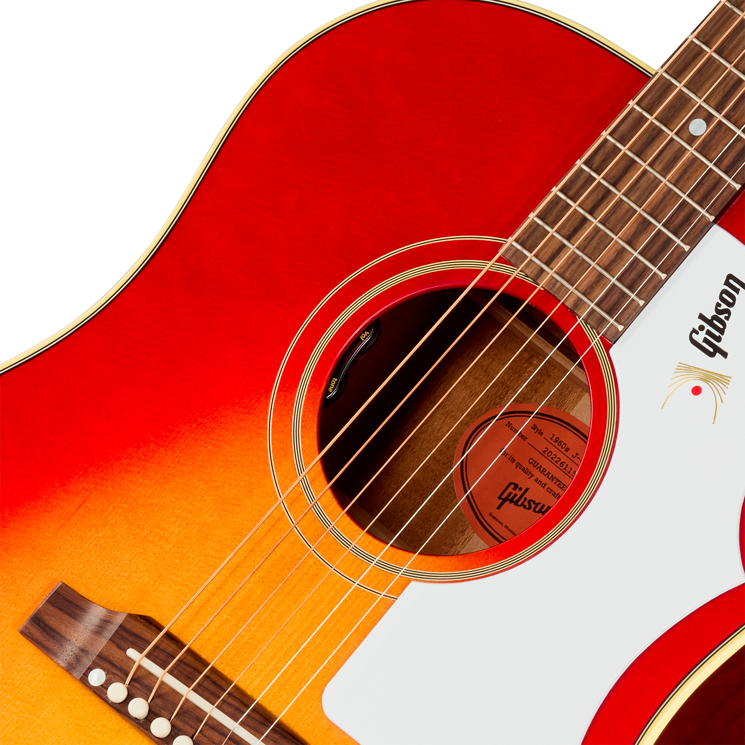 Gibson J45 60s Original (baggs Hifi Dna) Dreadnought Epicea Acajou Rw - Vintage Cherry Sunburst - Folk gitaar - Variation 2
