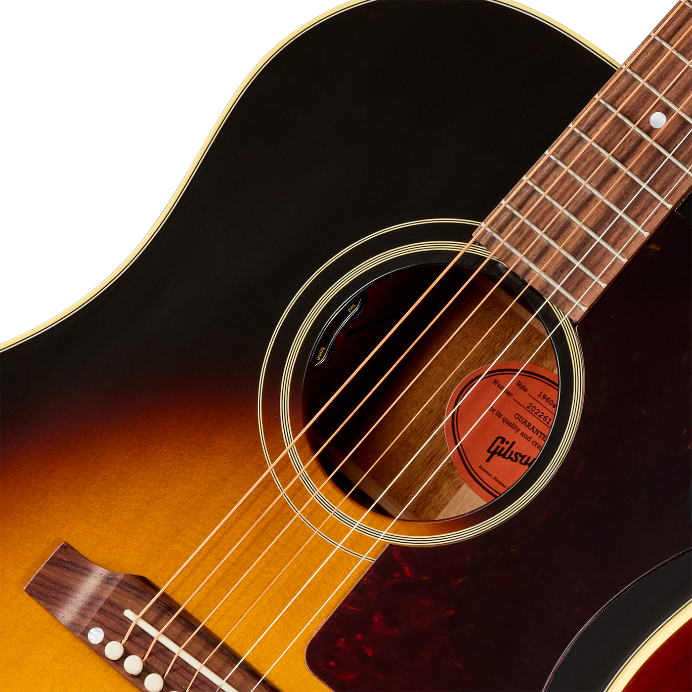 Gibson J45 60s Original (baggs Hifi Dna) Dreadnought Epicea Acajou Rw - Vintage Sunburst - Folk gitaar - Variation 2