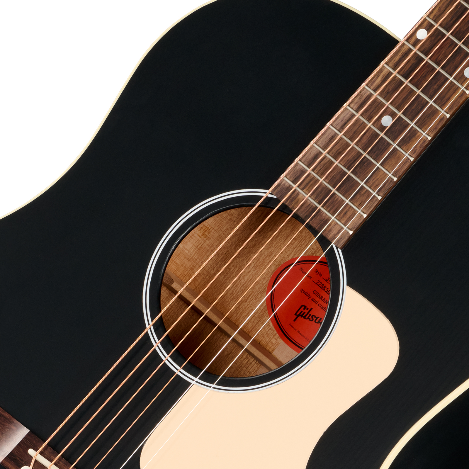 Gibson J45 Century 12-fret Lh Dreadnought Shsc Gaucher Epicea Acajou Rw - Ebony Satin - Folk gitaar - Variation 2