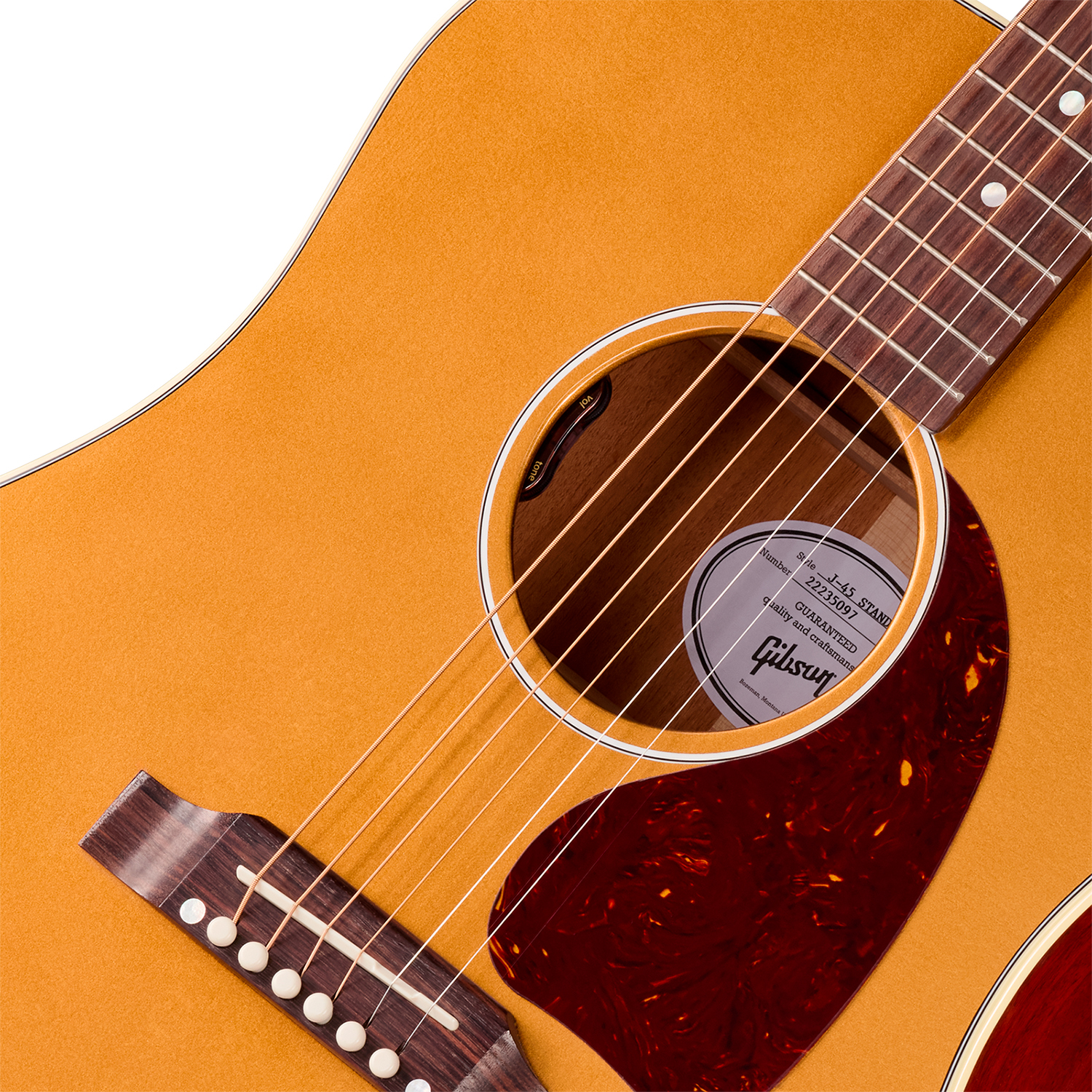 Gibson J45 Standard (baggs Hifi Dna) Dreadnought Epicea Acajou Rw - Goldtop - Folk gitaar - Variation 2