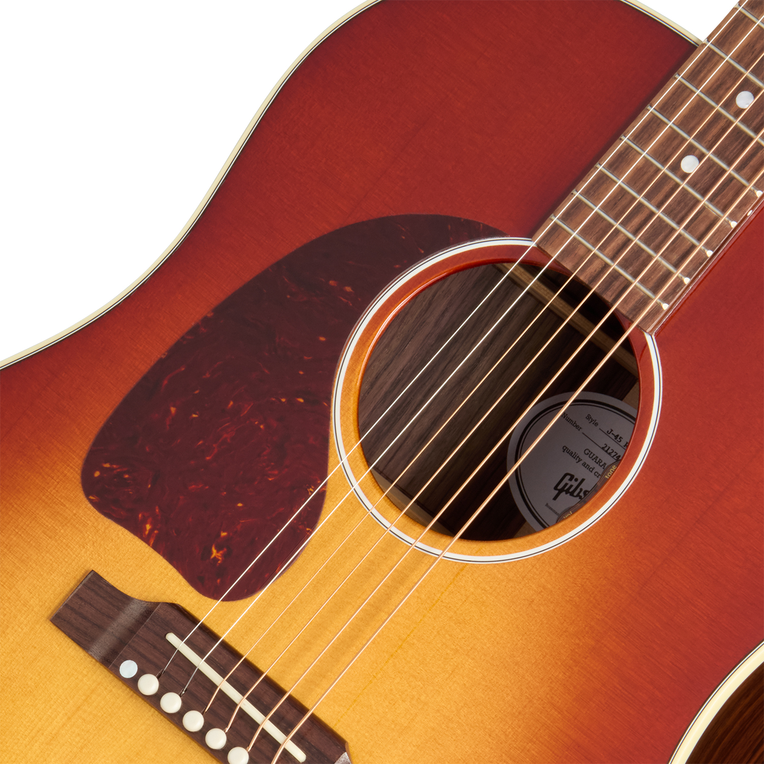 Gibson J45 Standard Rosewood Lh (baggs Hifi Dna) Dreadnought Gaucher Epicea Palissandre Rw - Rosewood Burst - Folk gitaar - Variation 2