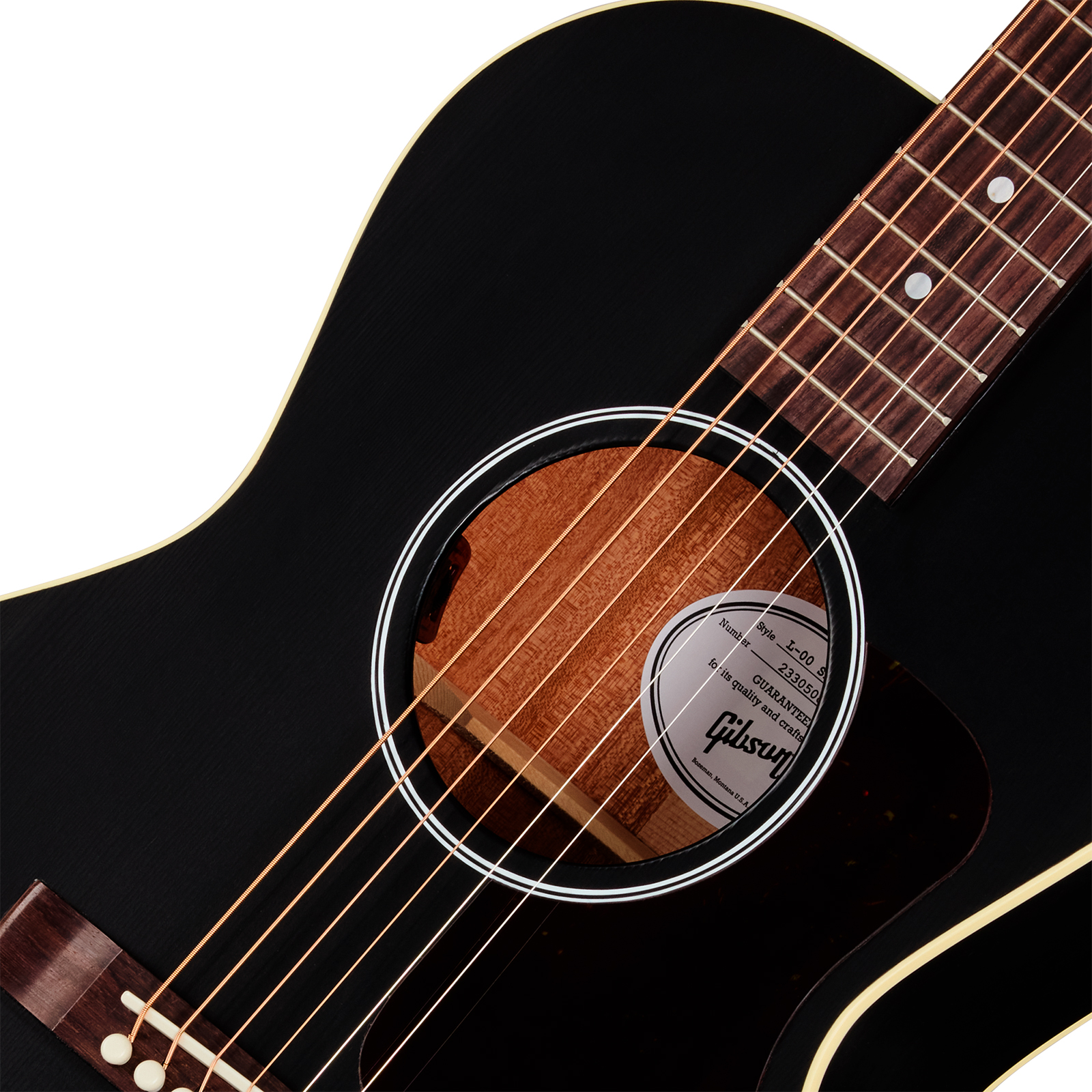 Gibson L00 Special Modern Parlor Shsc Epicea Acajou Rw - Satin Ebony - Folk gitaar - Variation 2