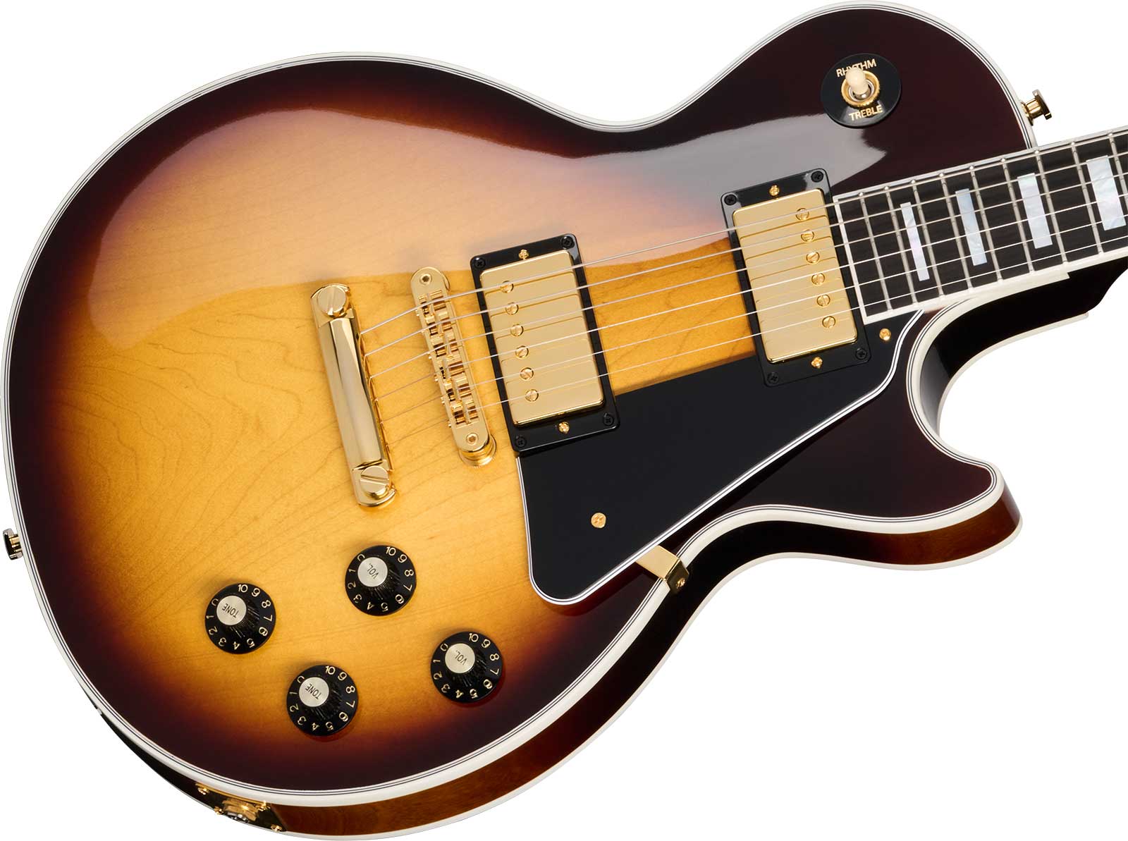 Gibson Les Paul Custom 70s 2h Ht Eb - Tobacco Burst - Single cut gitaar - Variation 2