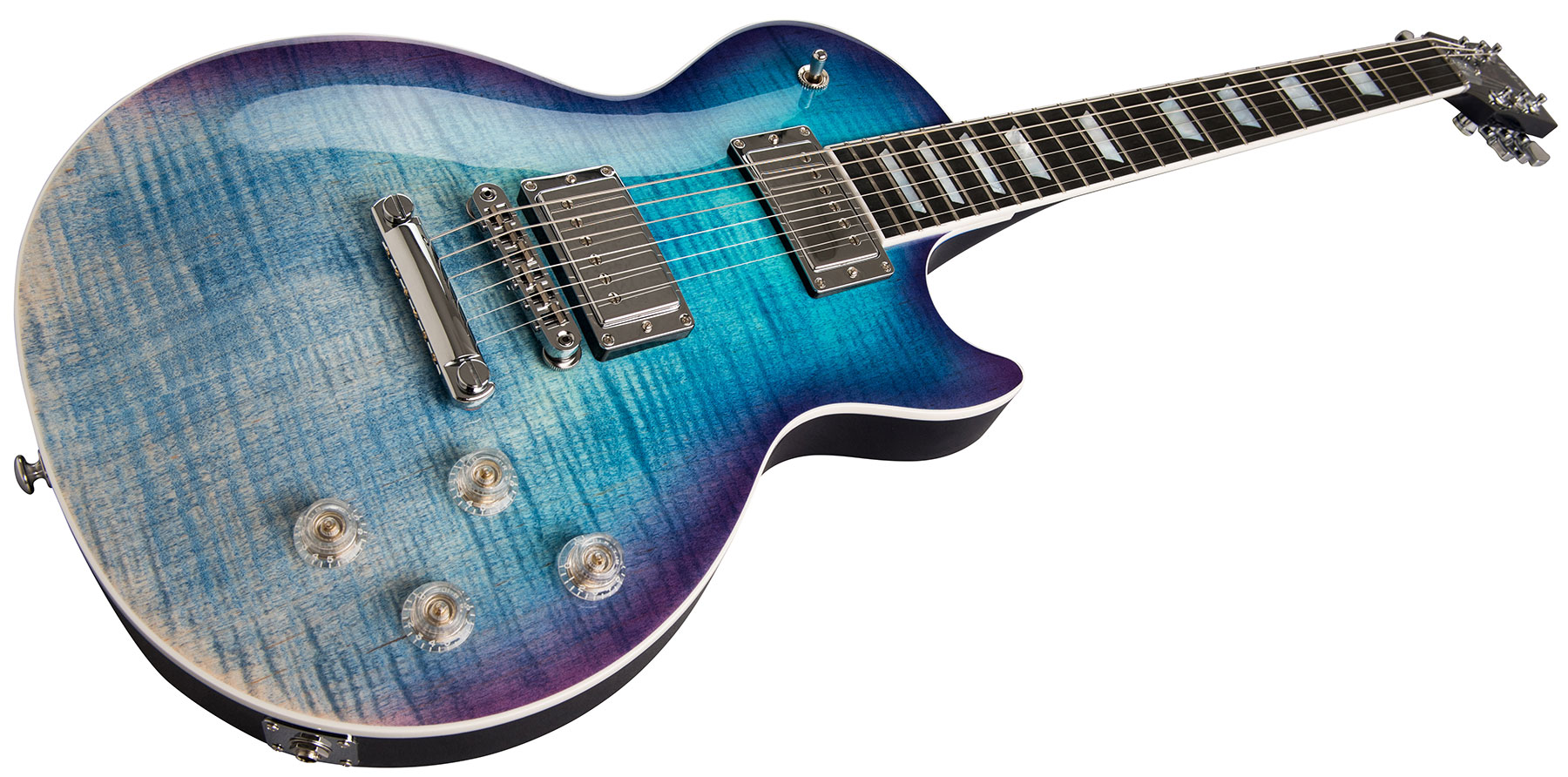 Gibson Les Paul Hp-ii High Performance 2019 Hh Ht Rw - Blueberry Fade - Enkel gesneden elektrische gitaar - Variation 1