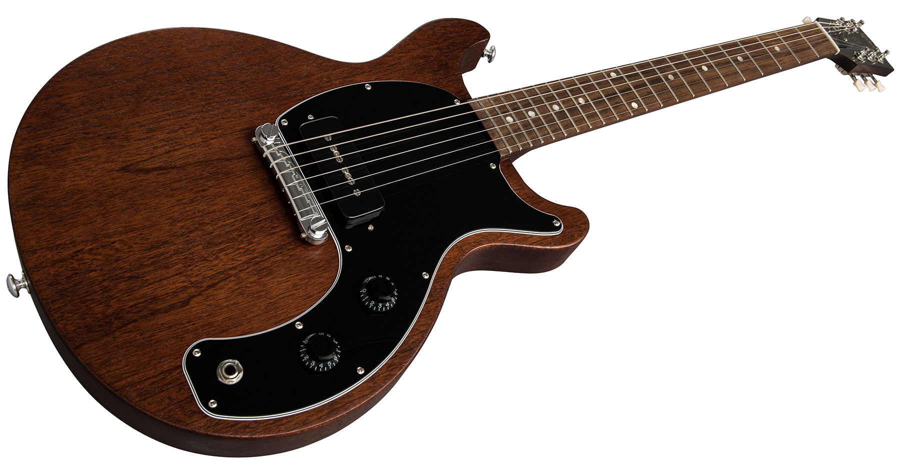 Gibson Les Paul Junior Tribute 2019 P90 Ht Rw - Worn Brown - Enkel gesneden elektrische gitaar - Variation 1