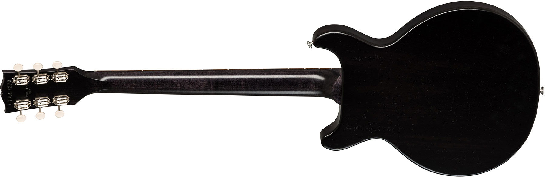Gibson Les Paul Junior Dc Tribute 2019 P90 Ht Rw - Worn Ebony - Enkel gesneden elektrische gitaar - Variation 2