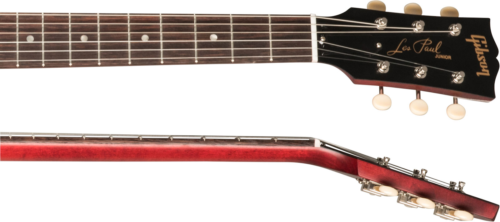 Gibson Les Paul Junior Tribute Dc Modern P90 - Worn Cherry - Guitarra eléctrica de doble corte. - Variation 3