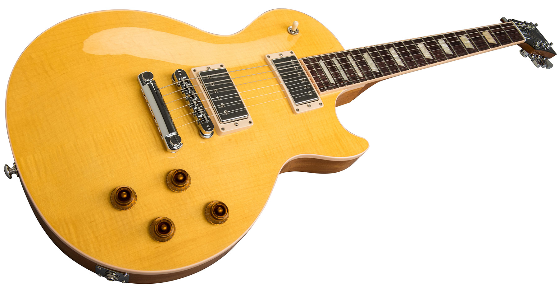Gibson Les Paul Standard 2h Ht Rw - Trans Amber - Enkel gesneden elektrische gitaar - Variation 1