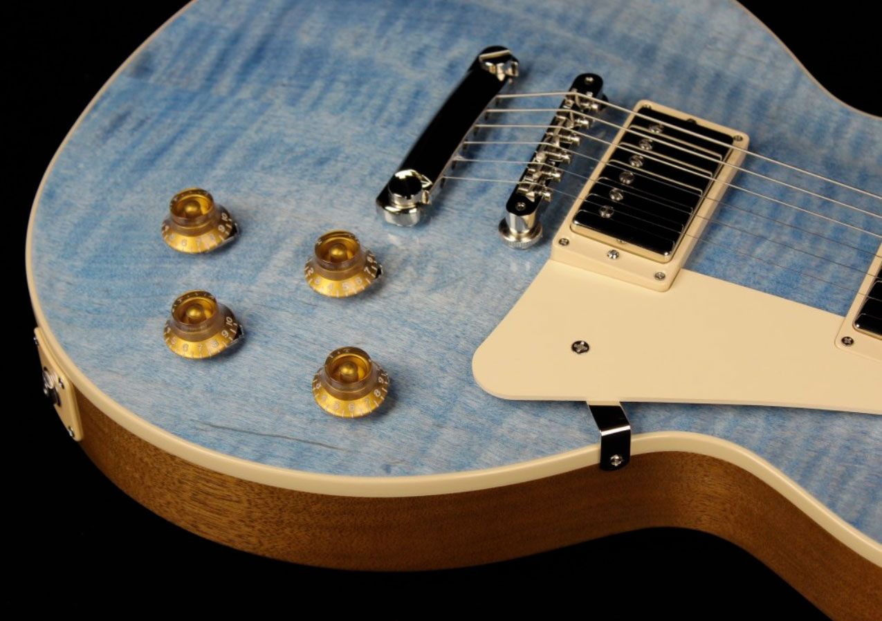 Gibson Les Paul Standard 50s Custom Color Original Usa 2h Ht Rw - Ocean Blue - Single cut gitaar - Variation 4