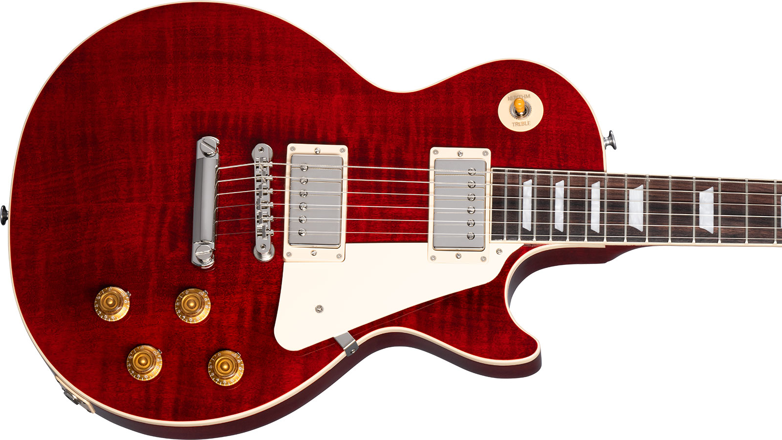 Gibson Les Paul Standard 50s Figured Original 2h Ht Rw - 60s Cherry - Enkel gesneden elektrische gitaar - Variation 3