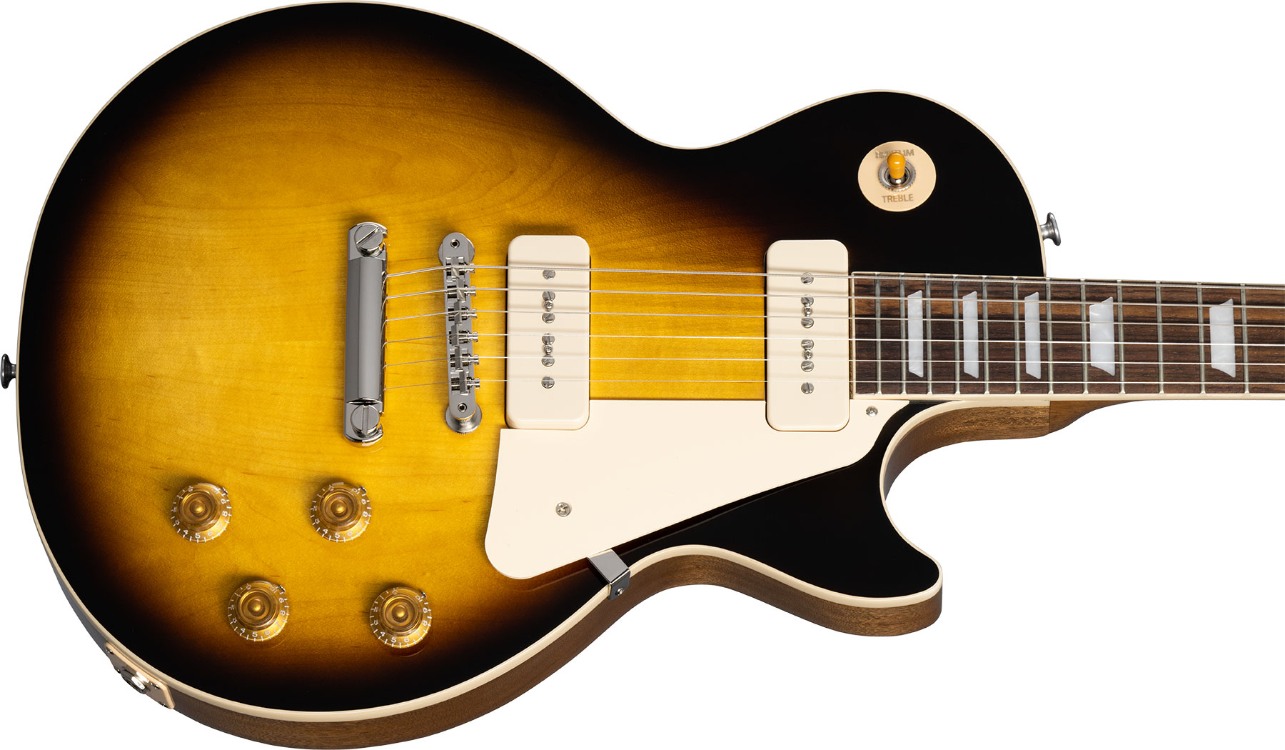 Gibson Les Paul Standard 50s P90 Original 2p90 Ht Rw - Tobacco Burst - Enkel gesneden elektrische gitaar - Variation 3