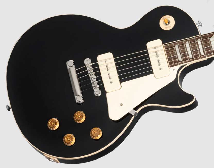 Gibson Les Paul Standard 50s P90 Original Ltd 2p90 Ht Rw - Ebony - Single cut gitaar - Variation 3