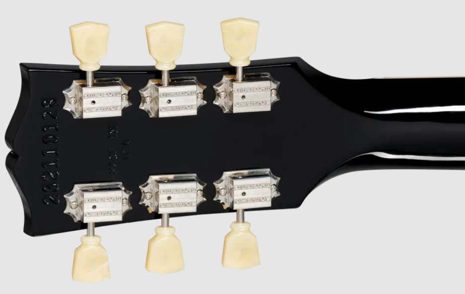 Gibson Les Paul Standard 50s P90 Original Ltd 2p90 Ht Rw - Ebony - Single cut gitaar - Variation 4