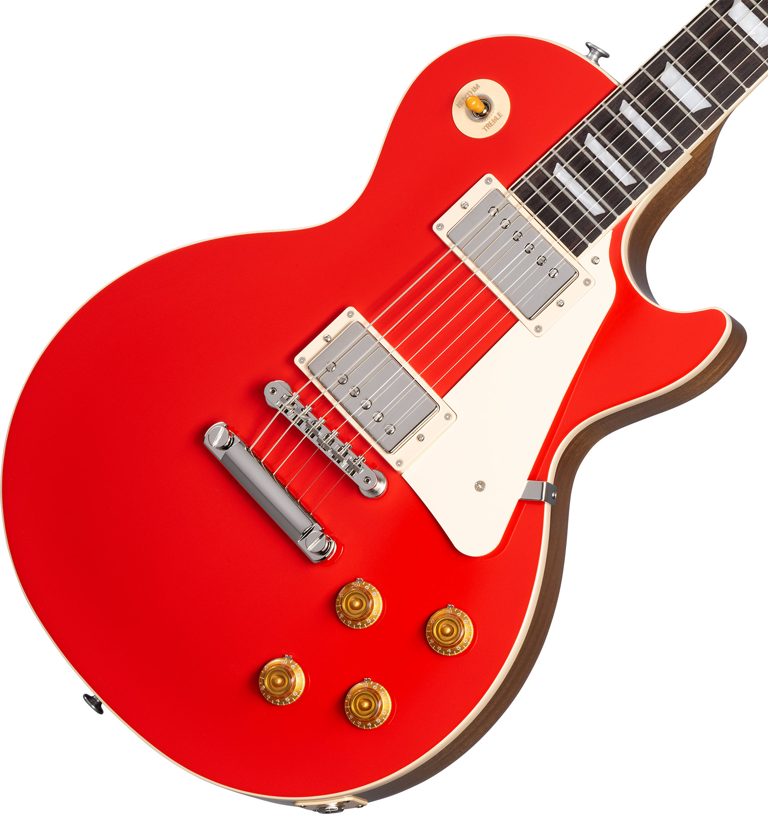 Gibson Les Paul Standard 50s Plain Top Custom Color 2h Ht Rw - Cardinal Red - Enkel gesneden elektrische gitaar - Variation 3