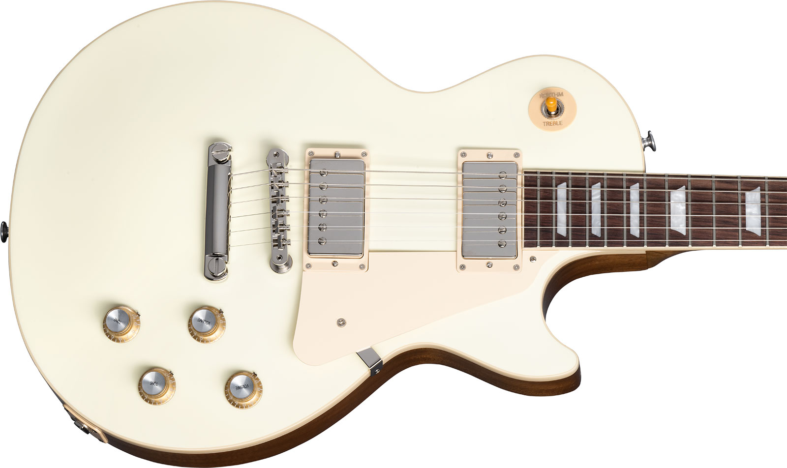Gibson Les Paul Standard 60s Plain Top 2h Ht Rw - Classic White - Enkel gesneden elektrische gitaar - Variation 3