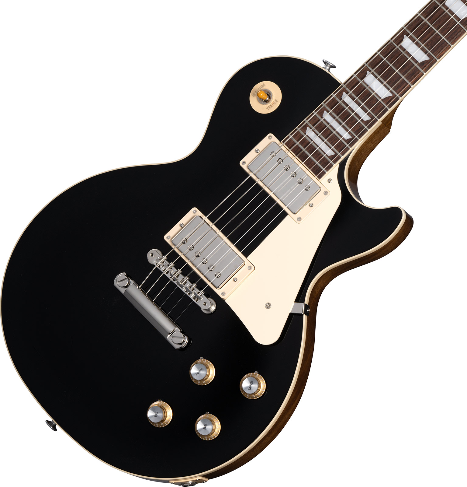 Gibson Les Paul Standard 60s Plain Top Original Custom Color 2h Ht Rw - Ebony - Enkel gesneden elektrische gitaar - Variation 3