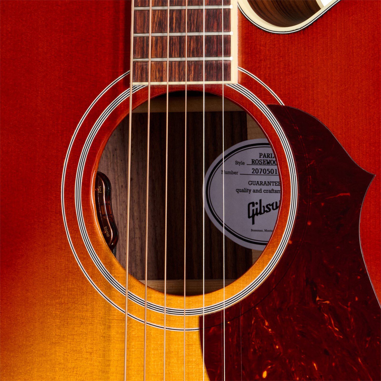 Gibson Parlor Rosewood Ec (baggs Hifi Dna) Cw Shsc Epicea Palissandre Rw - Rosewood Burst - Folk gitaar - Variation 3