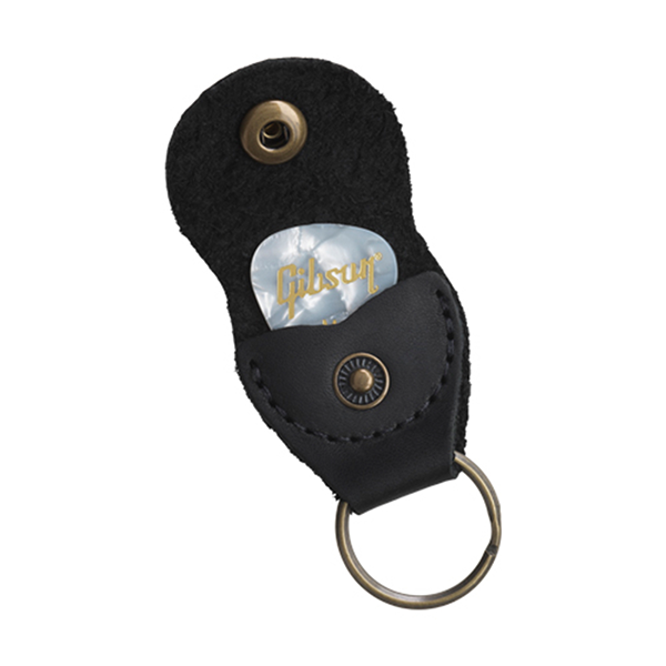 Gibson Premium Leather Pickholder Keychain Black - Plectrumhouder - Variation 2