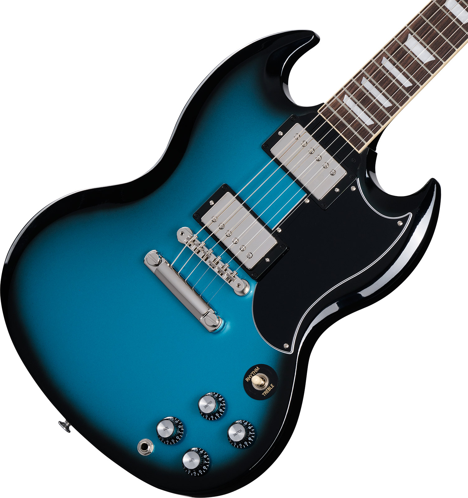 Gibson Sg Standard 1961 Custom Color 2h Ht Rw - Pelham Blue Burst - Guitarra eléctrica de doble corte. - Variation 3
