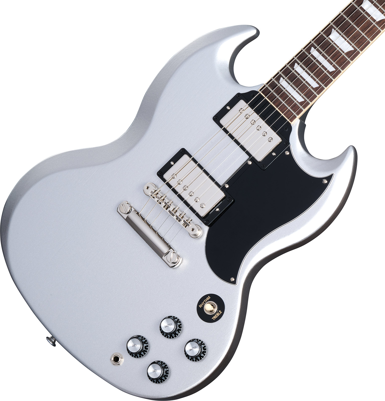 Gibson Sg Standard 1961 Custom Color 2h Ht Rw - Silver Mist - Guitarra eléctrica de doble corte. - Variation 3