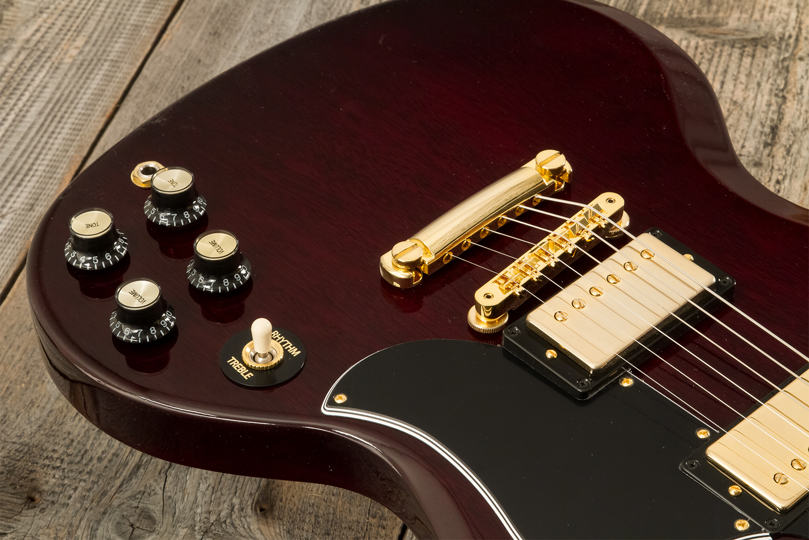 Gibson Sg Standard 1961 Gh Original 2h Ht Rw - Aged Cherry - Double cut gitaar - Variation 3