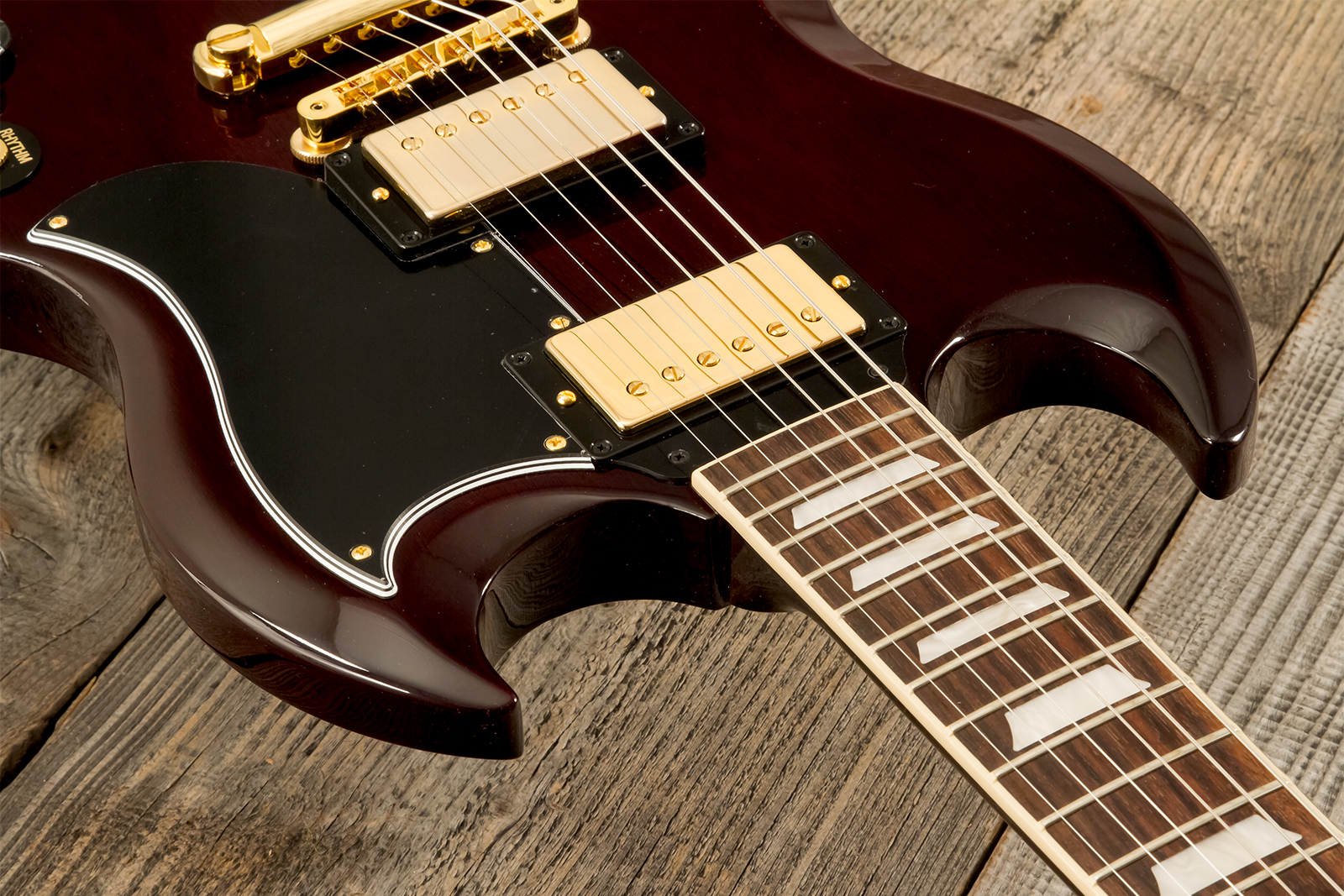 Gibson Sg Standard 1961 Gh Original 2h Ht Rw - Aged Cherry - Double cut gitaar - Variation 4