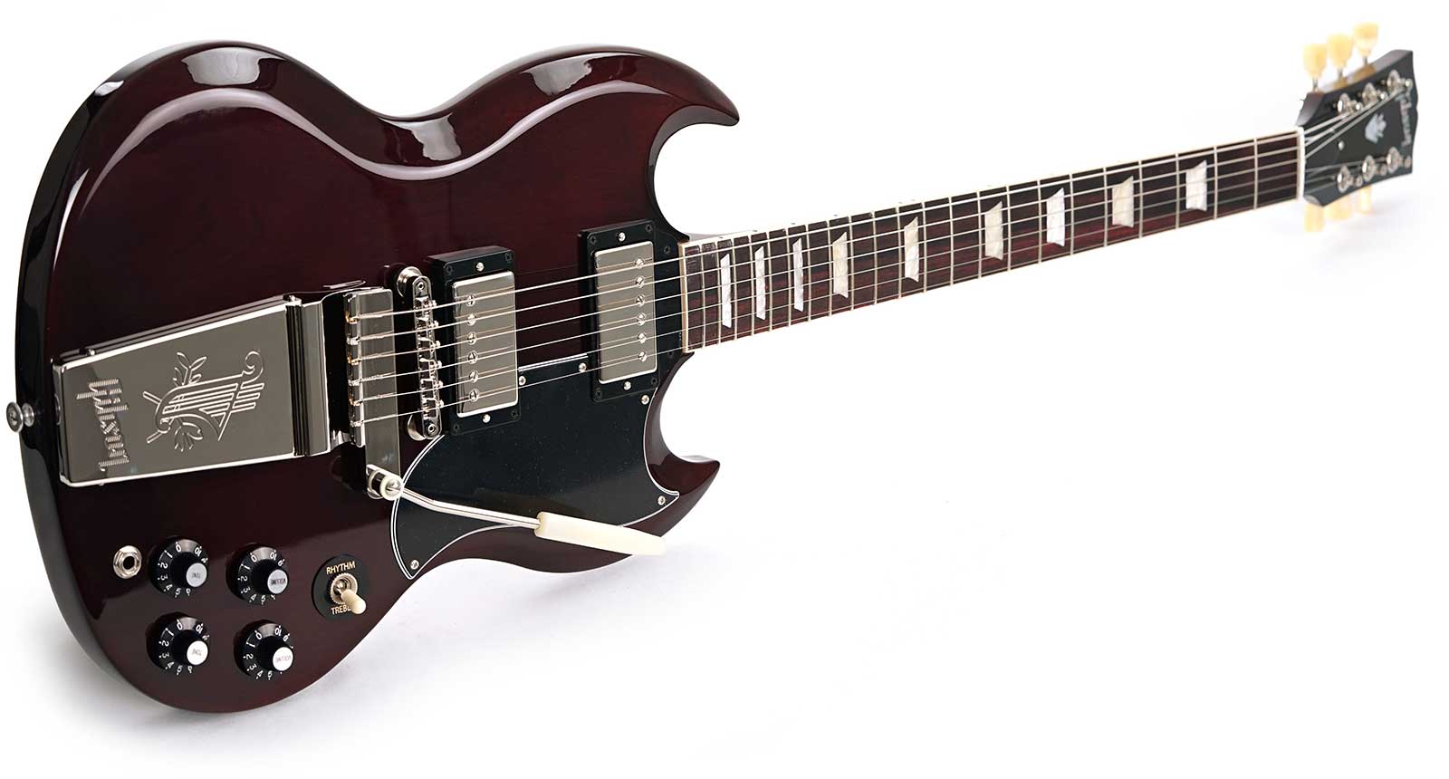Gibson Sg Standard 1961 Maestro Vibrola T-type 2h Trem Rw - Aged Cherry - Double cut gitaar - Variation 2