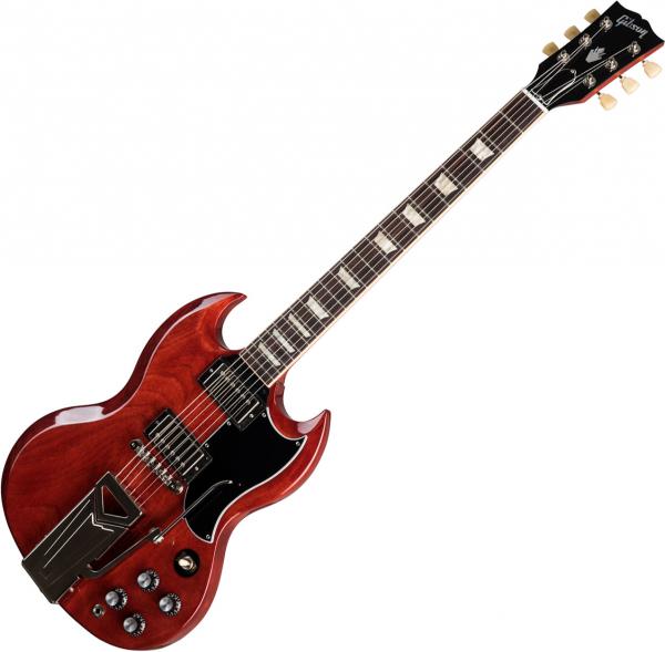 Solid body elektrische gitaar Gibson SG Standard '61 Sideways Vibrola - Vintage cherry