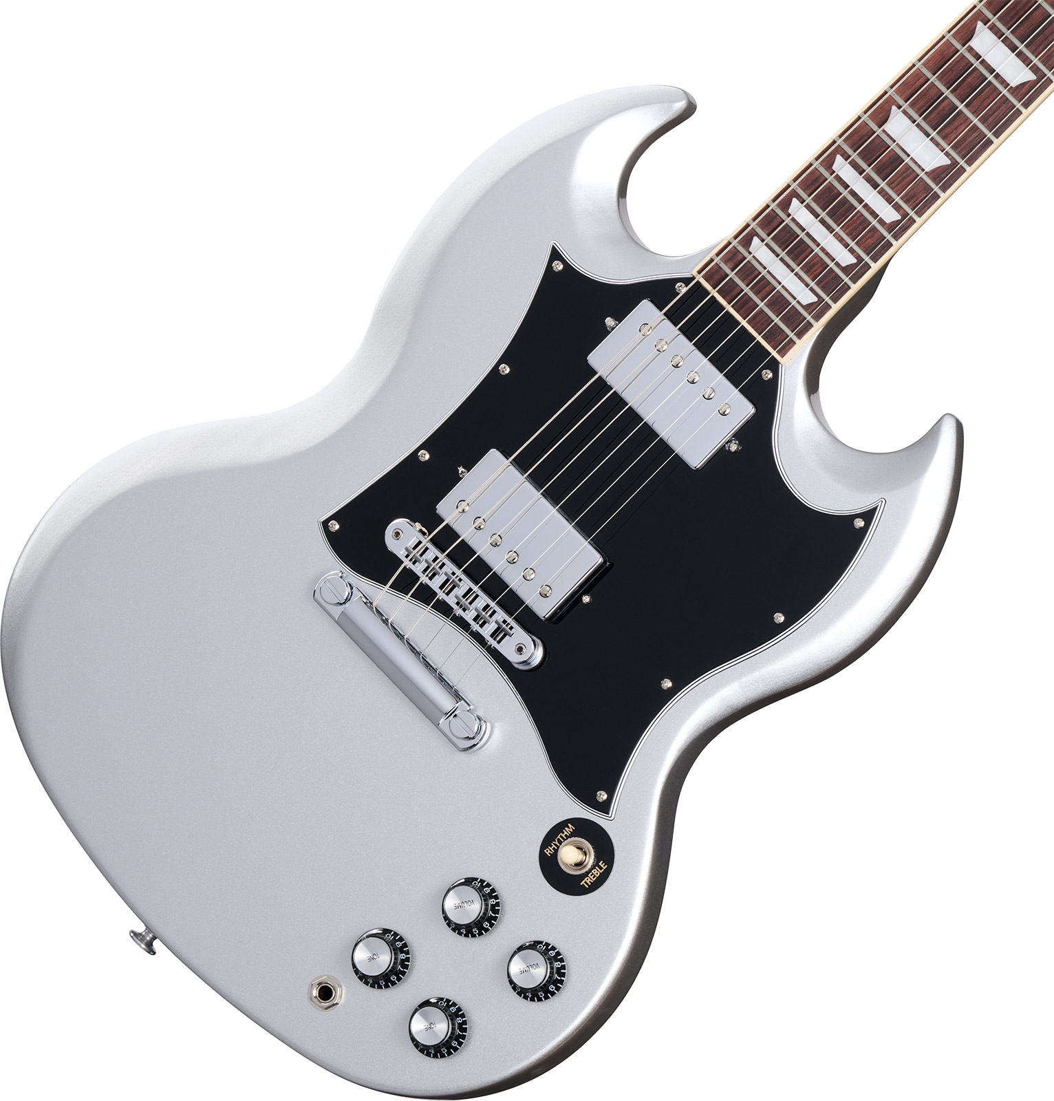Gibson Sg Standard Custom Color 2h Ht Rw - Silver Mist - Guitarra eléctrica de doble corte. - Variation 3