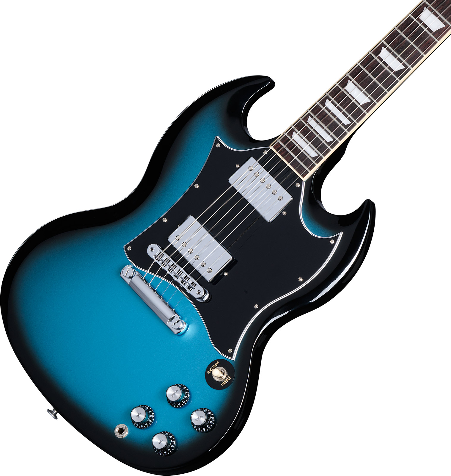 Gibson Sg Standard Custom Color 2h Ht Rw - Pelham Blue Burst - Guitarra eléctrica de doble corte. - Variation 3
