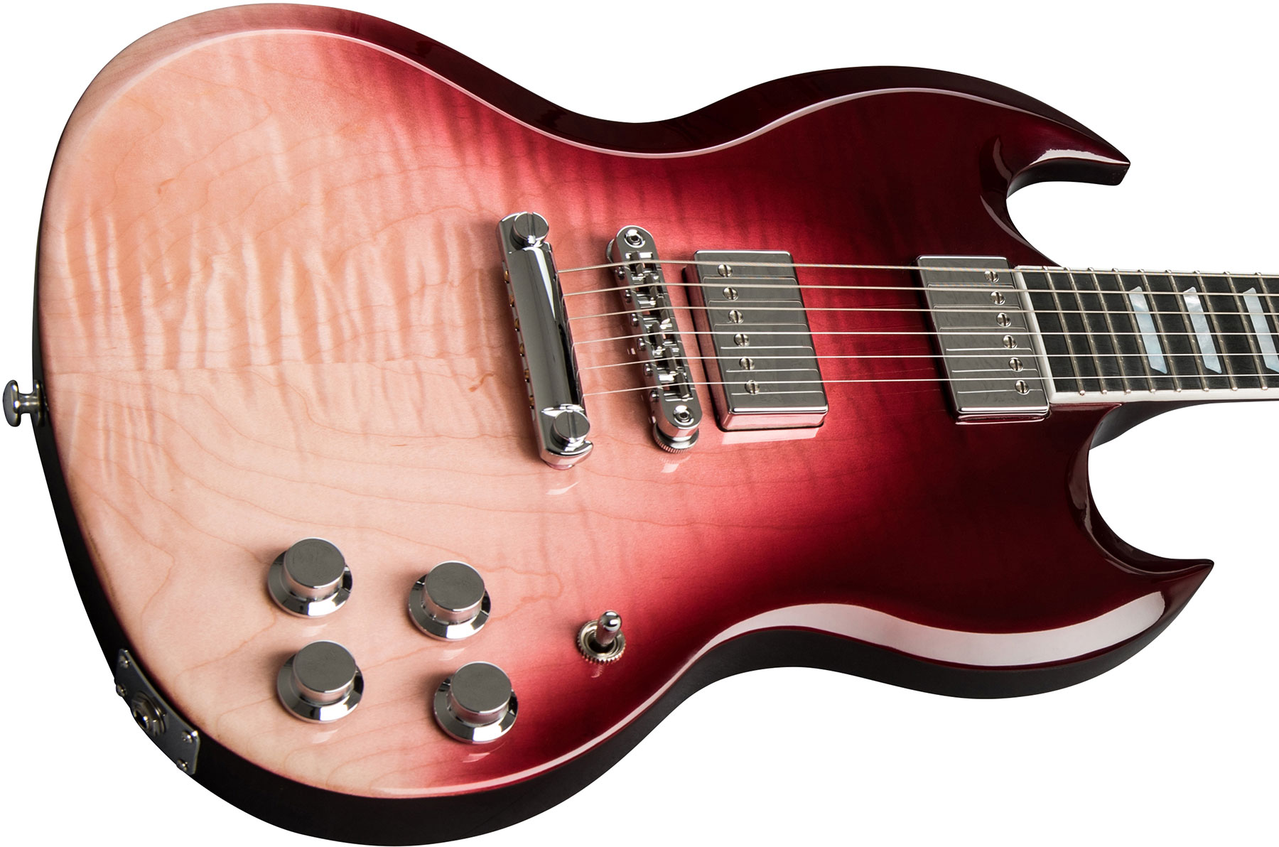 Gibson Sg Standard Hp-ii 2018 2h Ht Ric - Hot Pink Fade - Guitarra eléctrica de doble corte. - Variation 3