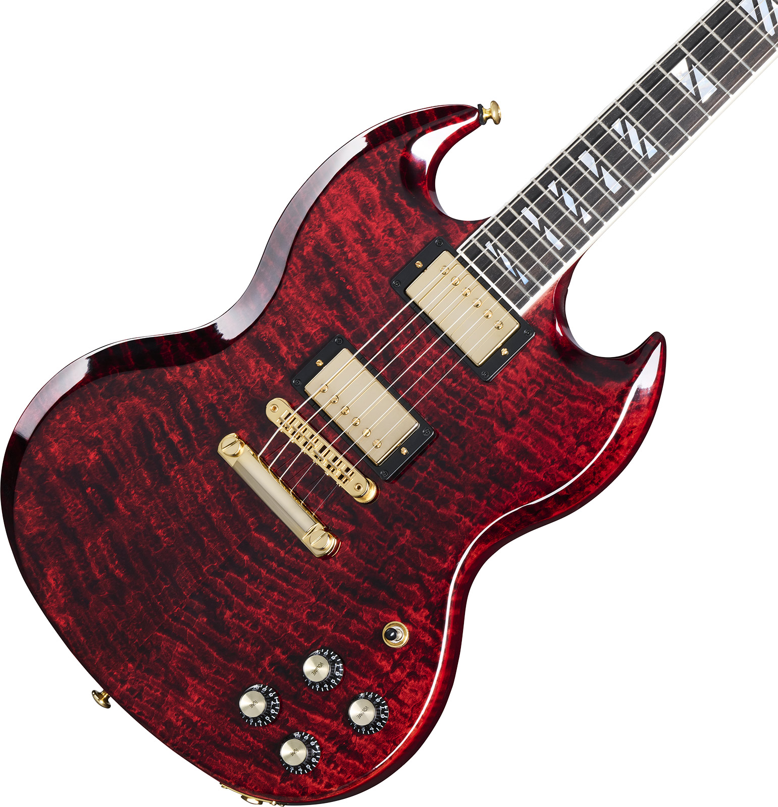 Gibson Sg Supreme Usa 2h Ht Rw - Wine Red - Guitarra eléctrica de doble corte. - Variation 3