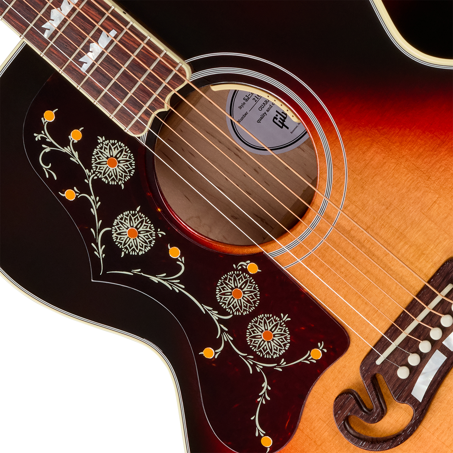 Gibson Sj200 Standard Maple Lh (baggs Hifi Dna) Jumbo Gaucher Epicea Erable Rw - Tri Burst - Folk gitaar - Variation 2