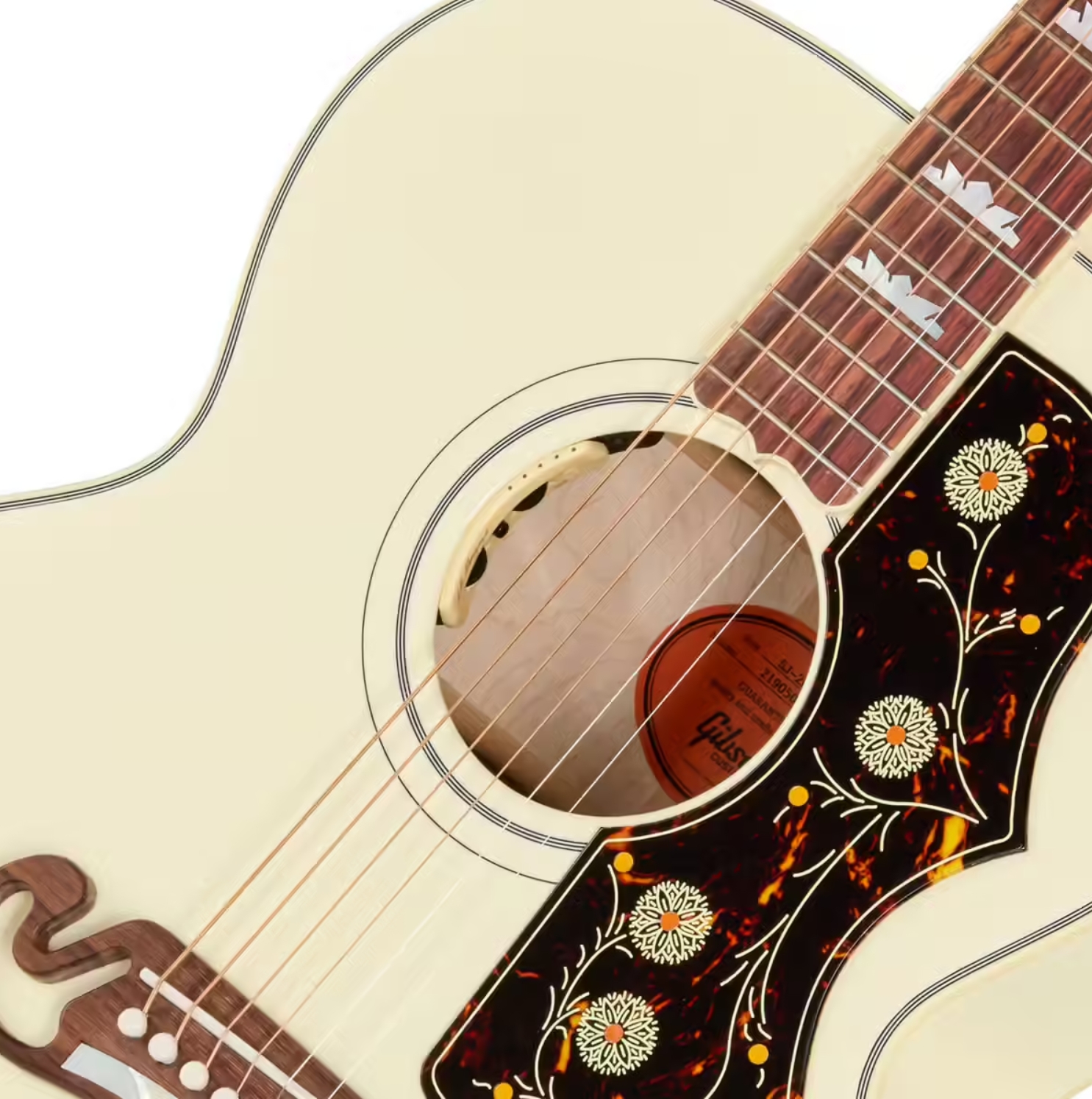 Gibson Sj200 Standard Modern Jumbo Epicea Erable Rw - Classic White - Folk gitaar - Variation 2