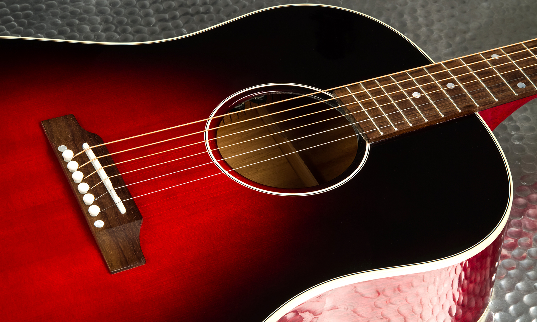 Gibson Slash J-45 2020 Signature Epicea Acajou Rw - Vermillion Burst - Elektro-akoestische gitaar - Variation 4