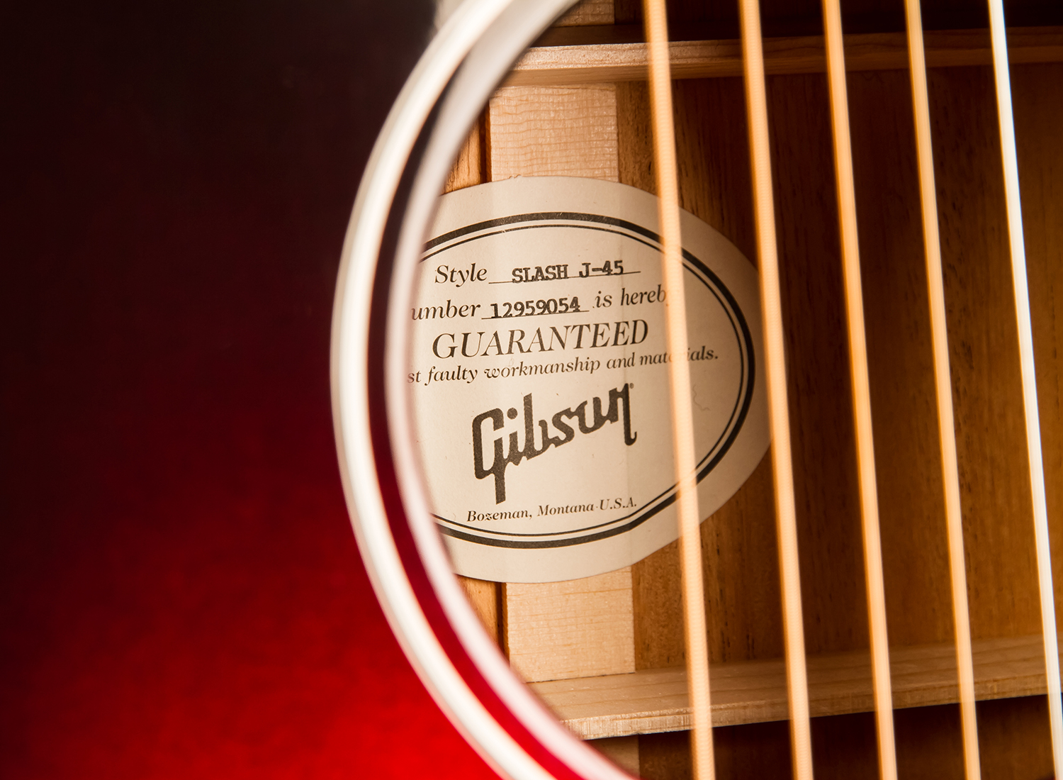 Gibson Slash J-45 2020 Signature Epicea Acajou Rw - Vermillion Burst - Elektro-akoestische gitaar - Variation 5