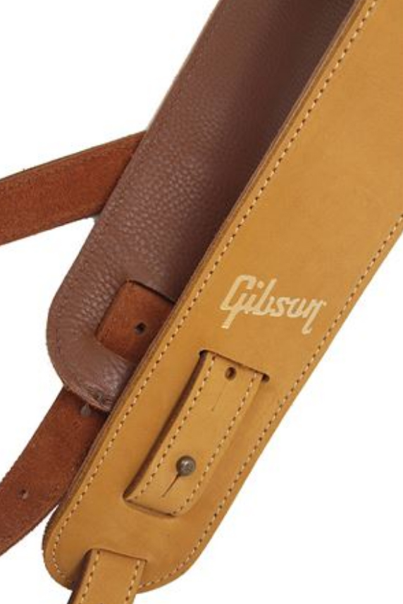 Gibson The Nubuck Guitar Strap Cuir 2.5inc Tan - Gitaarriem - Variation 1