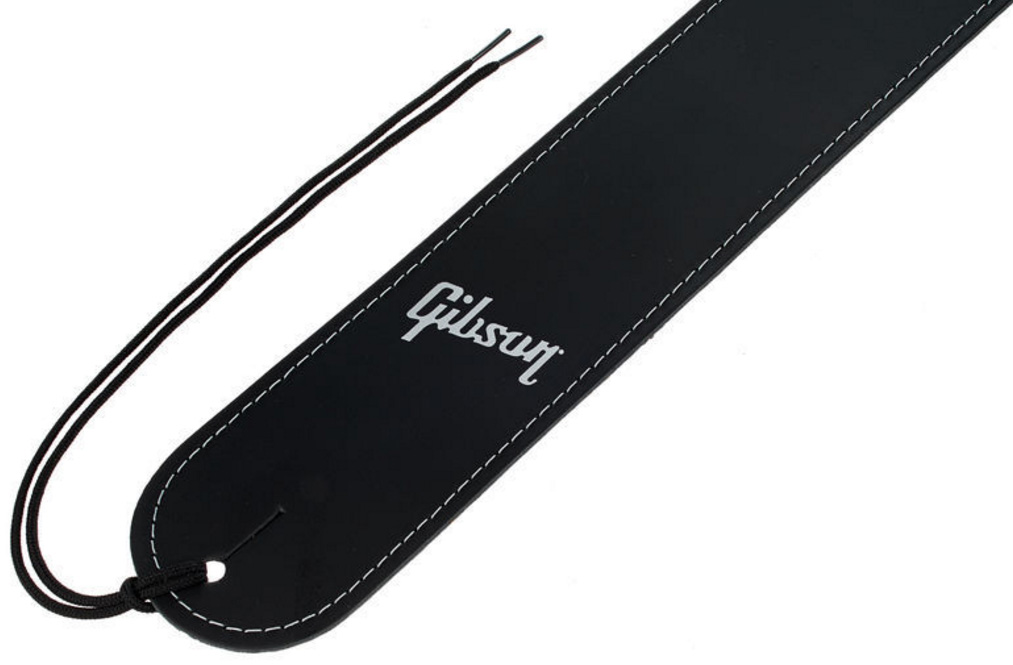 Gibson The Troubadour Acoustic Guitar Strap Cuir Black - Gitaarriem - Variation 1