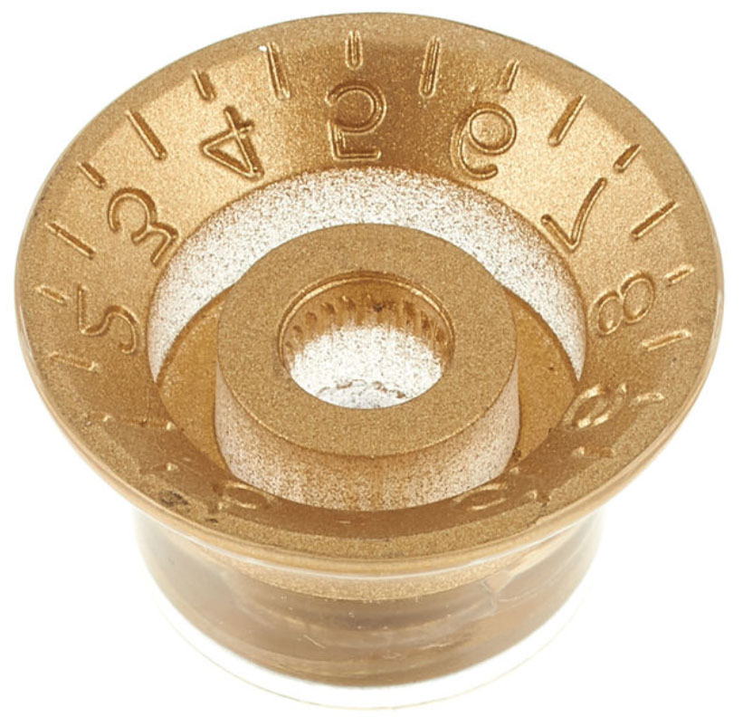 Gibson Top Hat Knobs With Inserts 4-pack Gold Gold - Draaiknop - Variation 1