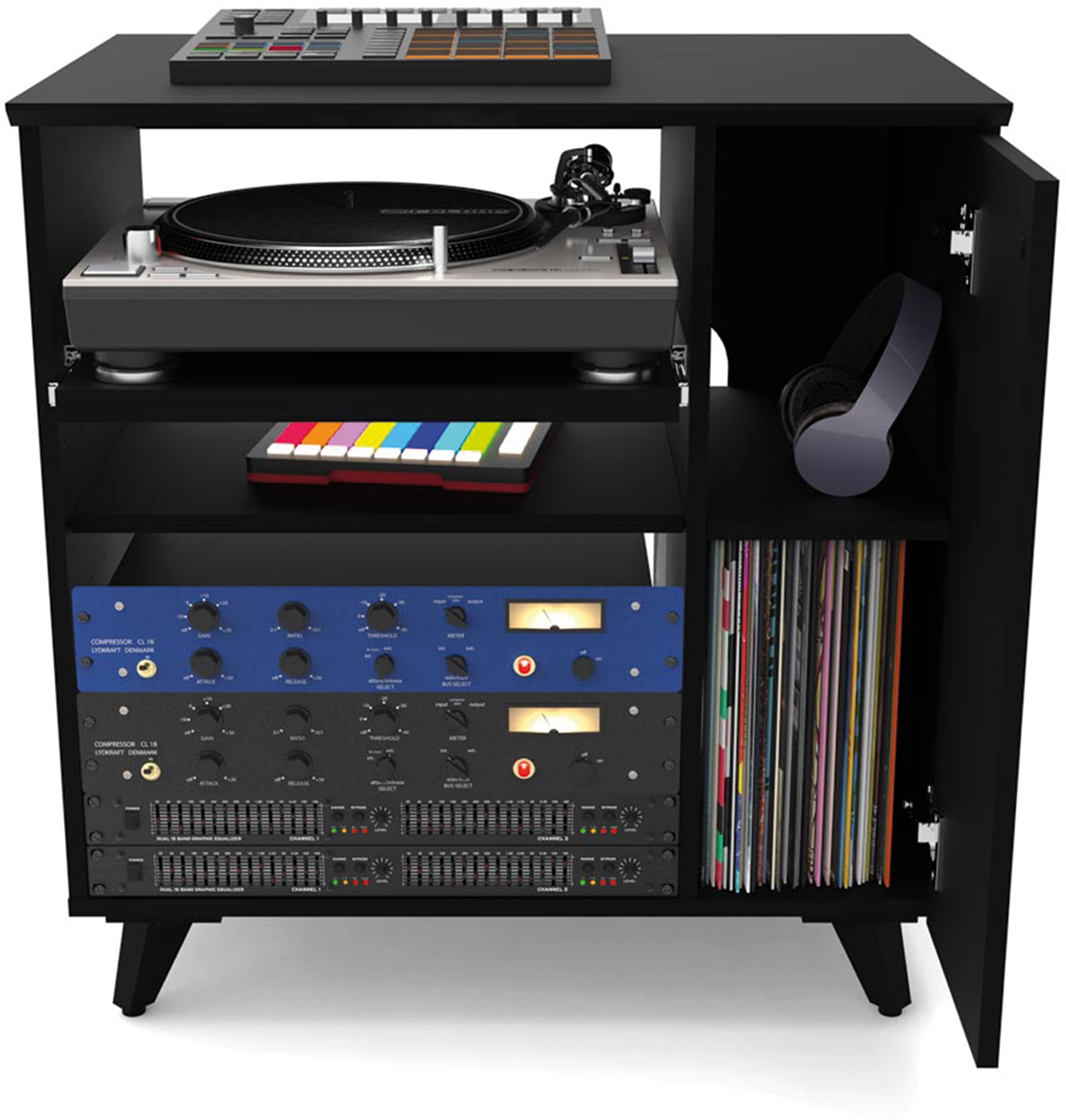 Glorious Modular Side Rack Finition Noire - Studiomeubel - Main picture