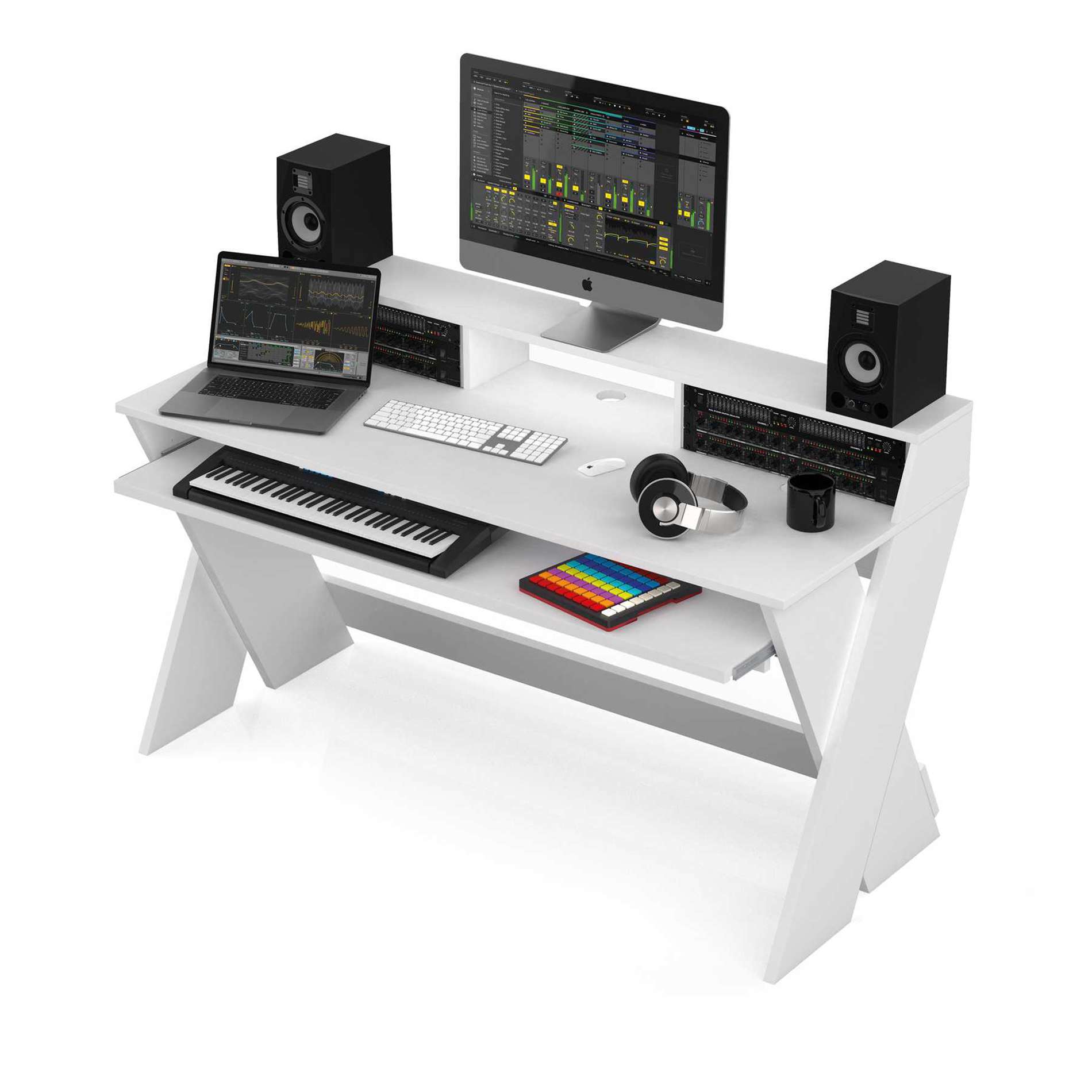 Glorious Sound Desk Pro Blanc - Studiomeubel - Variation 1