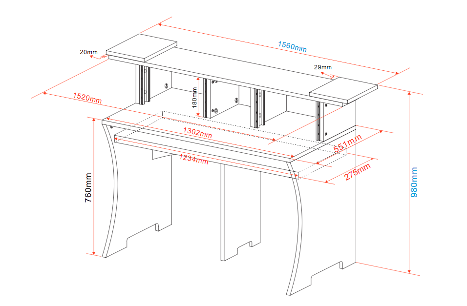 Glorious Workbench - Black - Studiomeubel - Variation 1